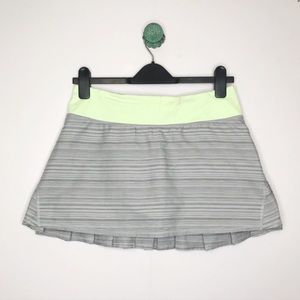•Lululemon• Pacesetter Striped Run Tennis Skirt 6